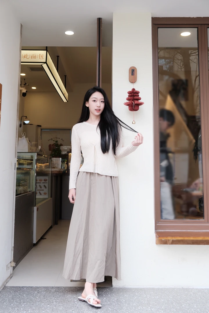 SoulRou【夏日松弛】气质长款半身裙优雅长款