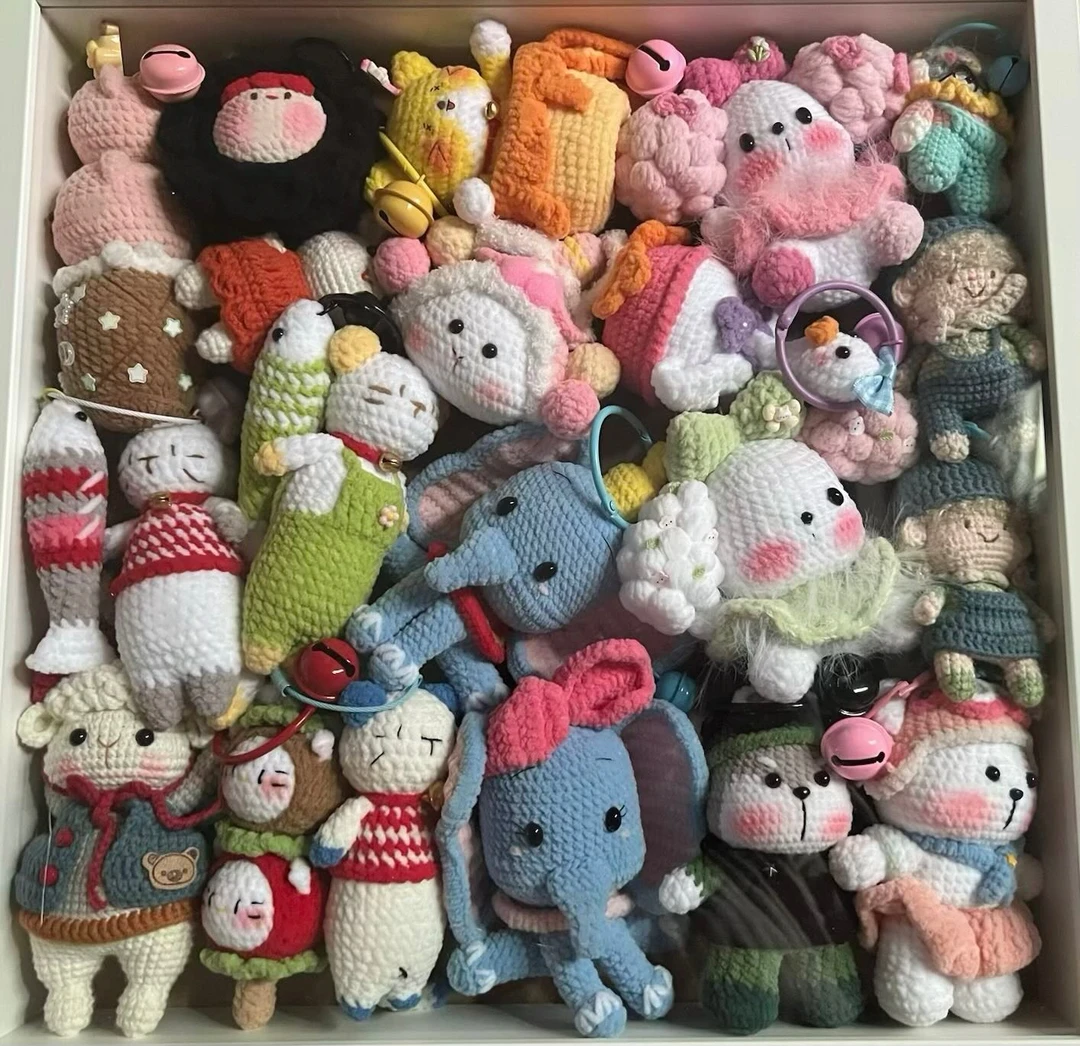 【团团家】可爱手工编织系列毛绒玩偶毛线挂饰(Poker大作战）