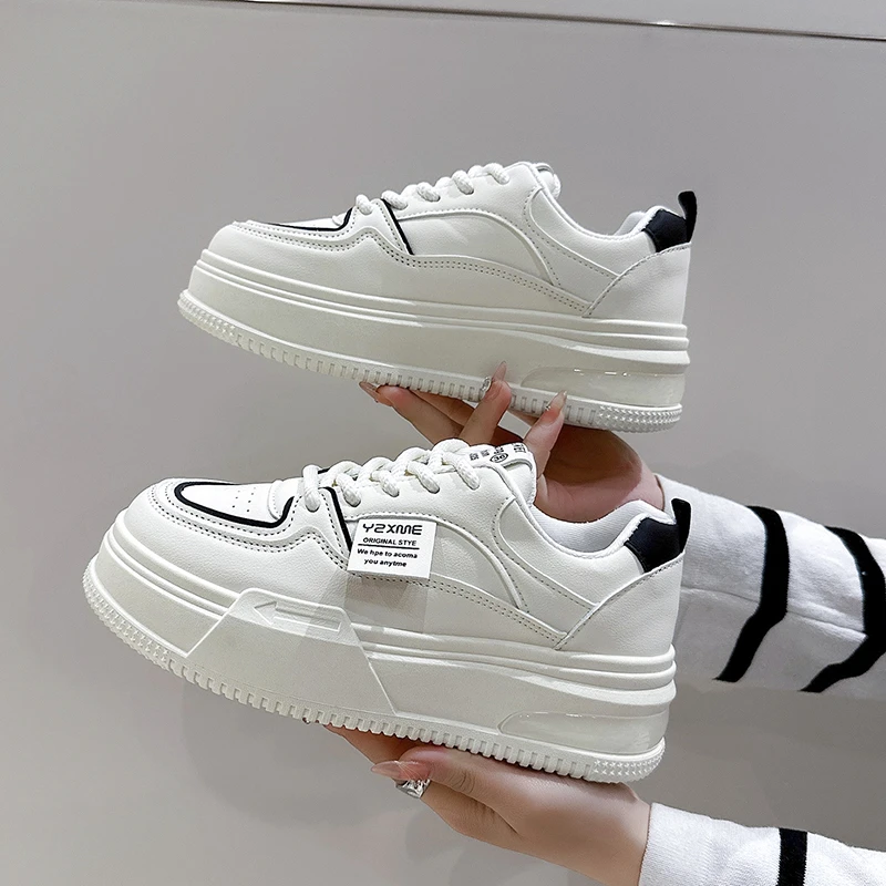 厚底增高女小白鞋休闲运动女板鞋学生春秋2024百搭新款女鞋