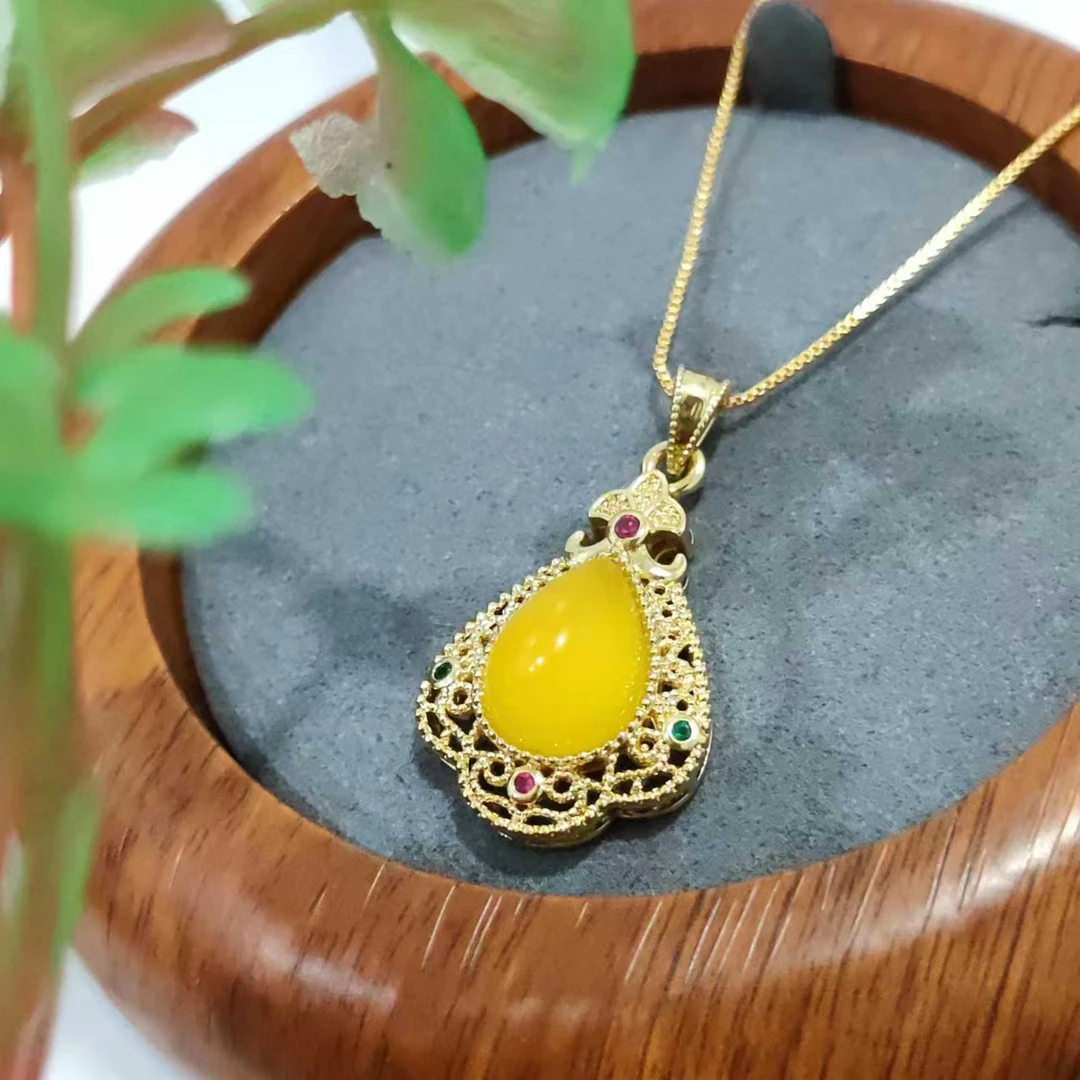 A5113玛瑙雪域龙皇参玛瑙豪镶吊坠-赠链