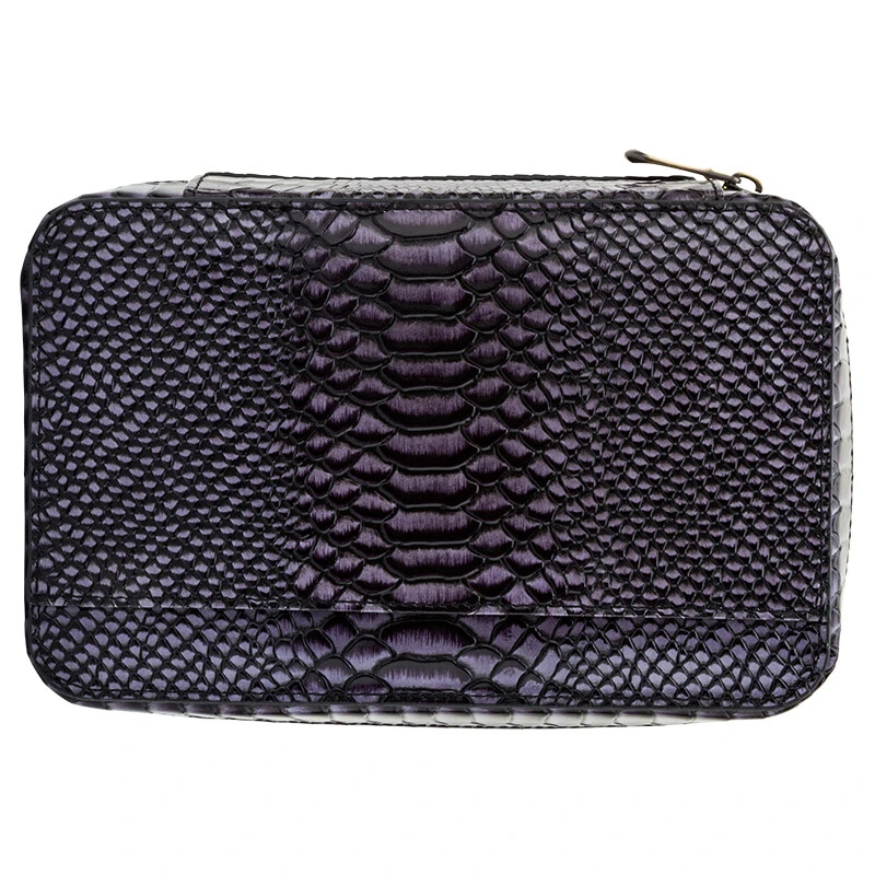 高档牛皮雪茄盒便携式蟒蛇纹多功能雪茄包雪茄剪打火机组合套装