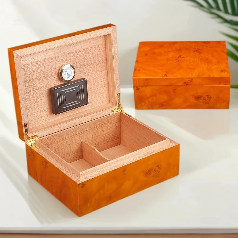 LUXFO雪茄保湿盒西班牙雪松木醇化箱家用小型雪茄盒密封养茄