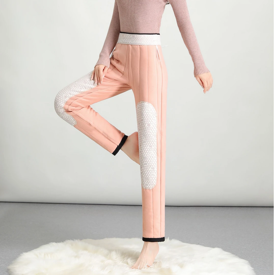 【大码加绒加厚直筒裤】68329-1保暖高腰冬休闲时尚外穿显瘦长裤