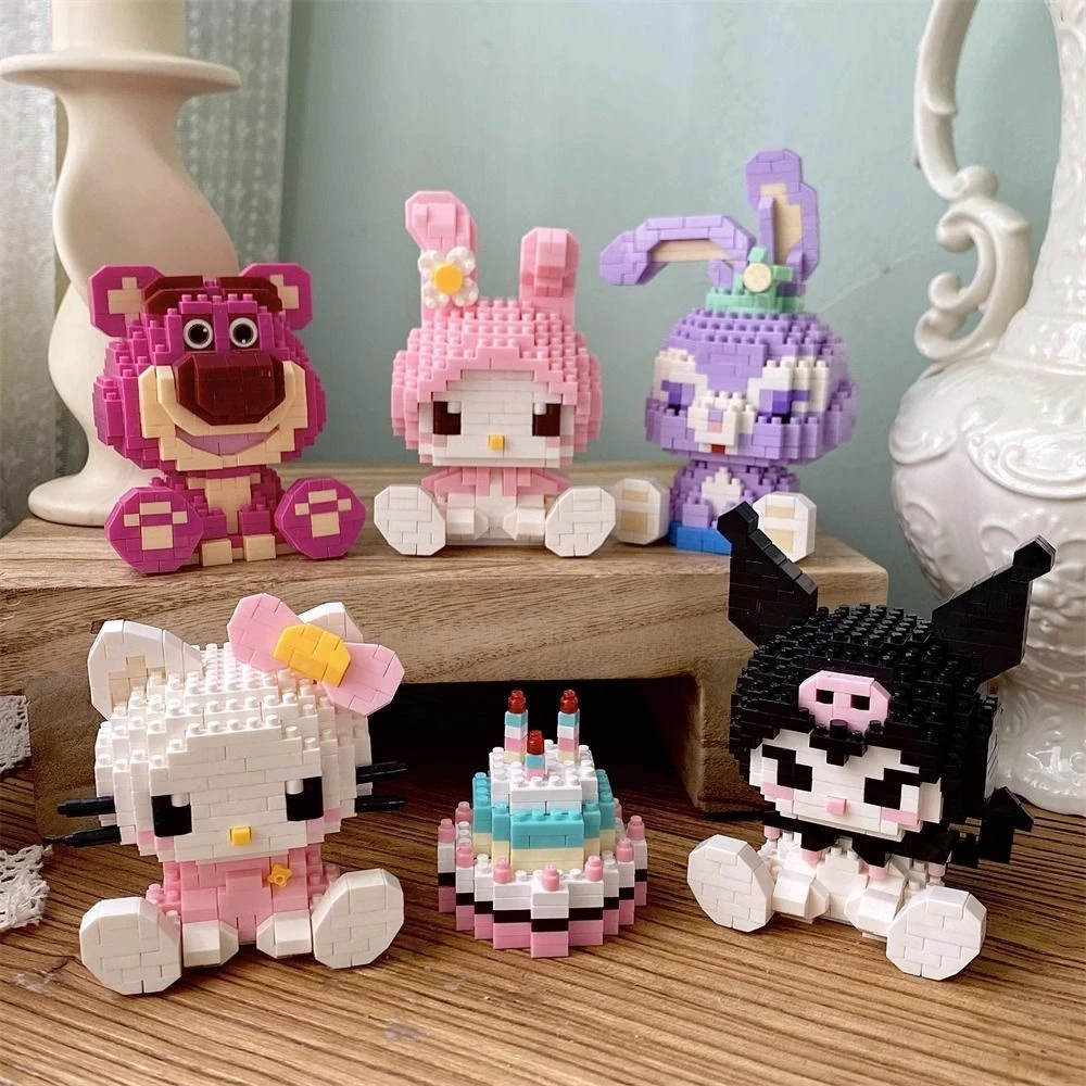 库洛米积木微小颗粒kt猫益智拼装玩具3d立体拼图生日礼物女生系列