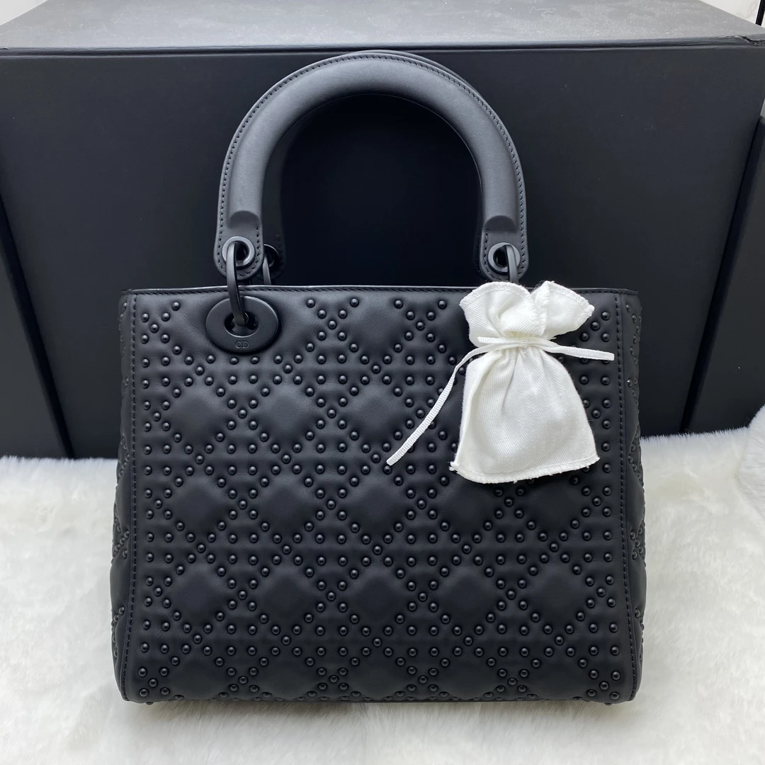 95新 DIOR/迪奥 dior迪奥哑光五格戴妃斜挎手提包