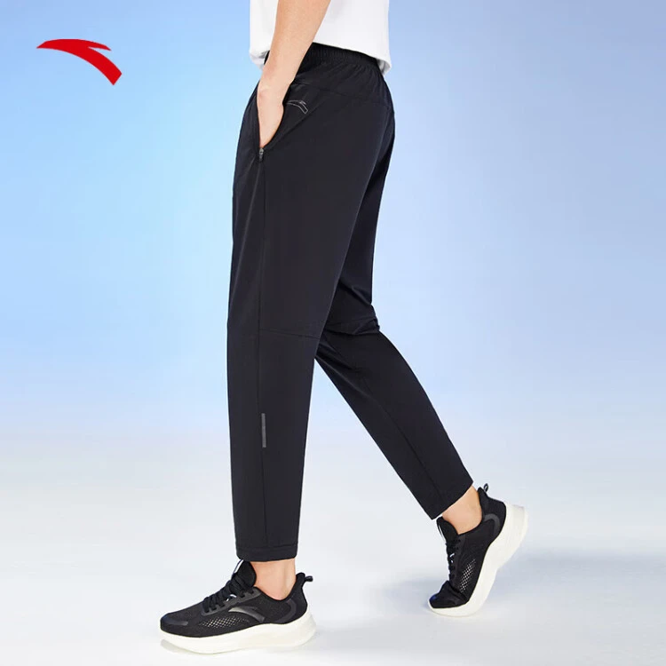 安踏冰丝裤丨运动九分裤男士2023夏季梭织速干九分长裤152325501