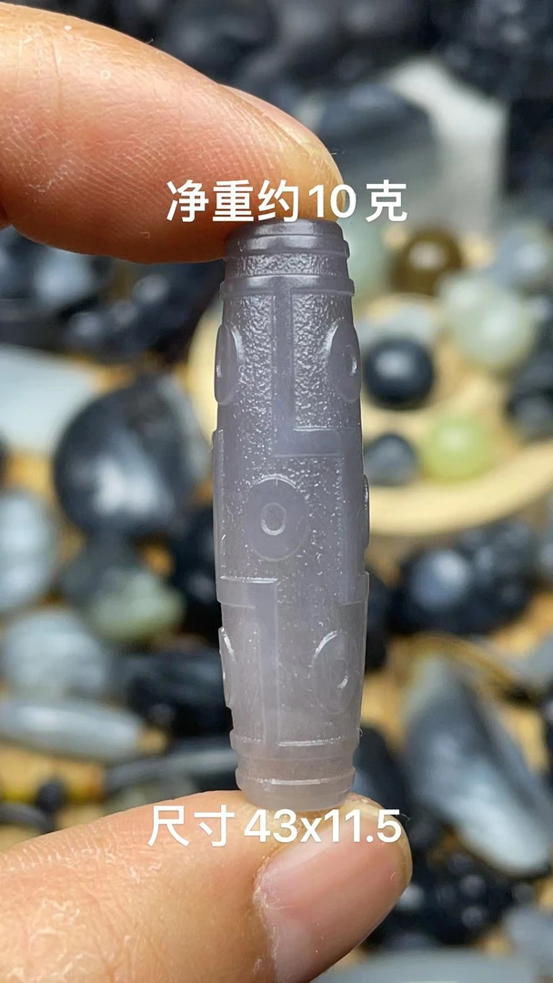 天然和田玉青海烟紫玉勒子时尚经典百搭吊坠