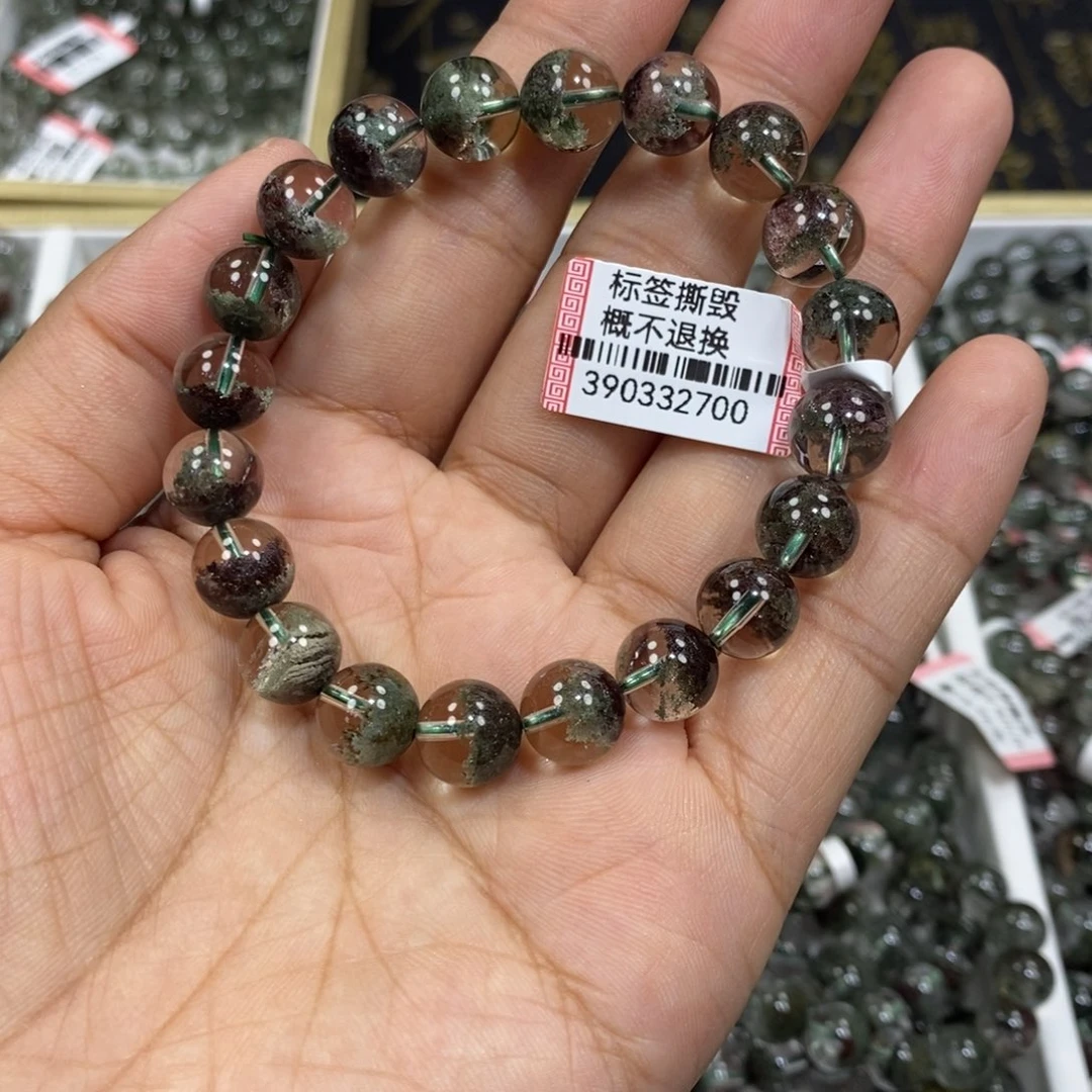 绿水晶手链未镶嵌欢**?绿幽灵