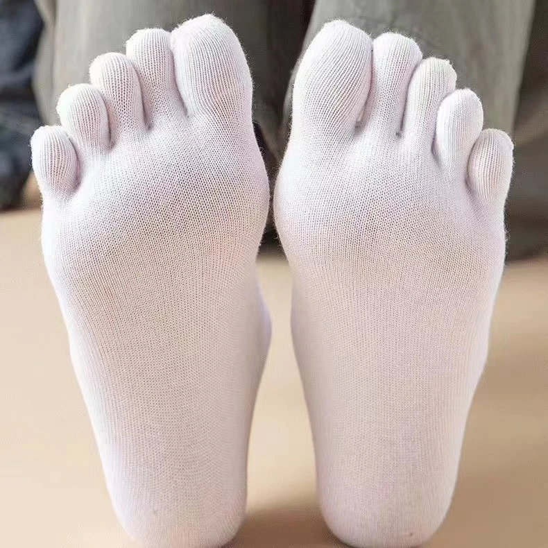 【大新专属】男女五指袜休闲防臭棉袜黑白灰5双装