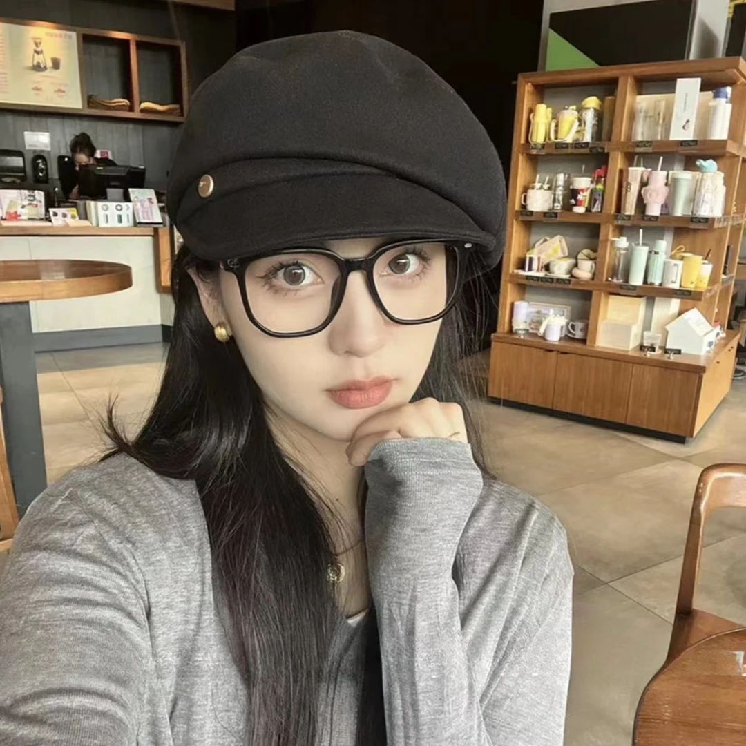 【多种戴法贝雷帽】韩版百搭显脸小大头围报童帽子女画家帽女前进帽