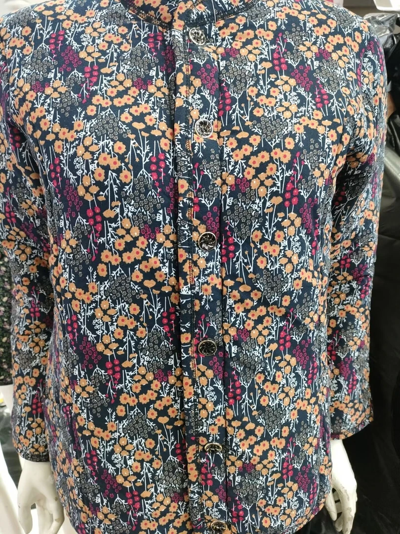 秋冬季妈妈花时尚棉袄宽松外套