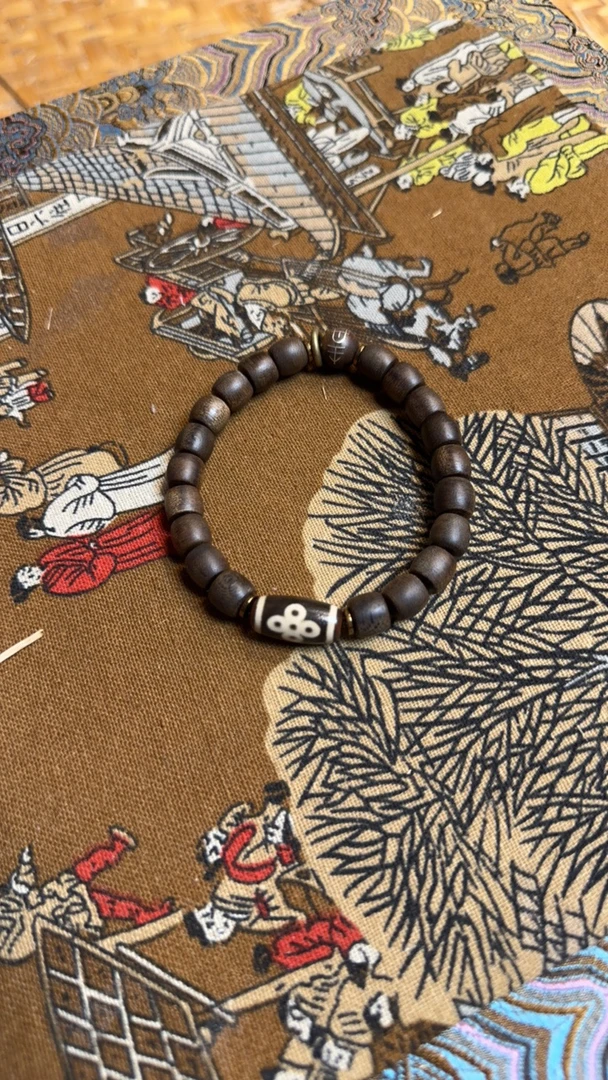 天然沉香单圈手串4B14