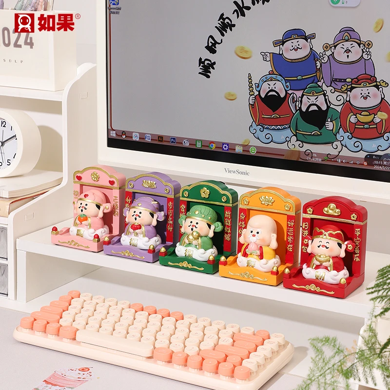 五福神仙的家打工人创意财神爷神像文昌君贡台桌面饰品家居小摆件