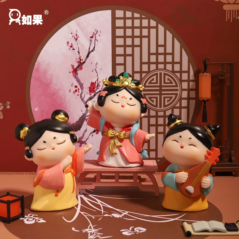 ROOGO/如果创意唐八艺女孩礼盒办公室工艺品盲盒潮玩手办桌面摆件