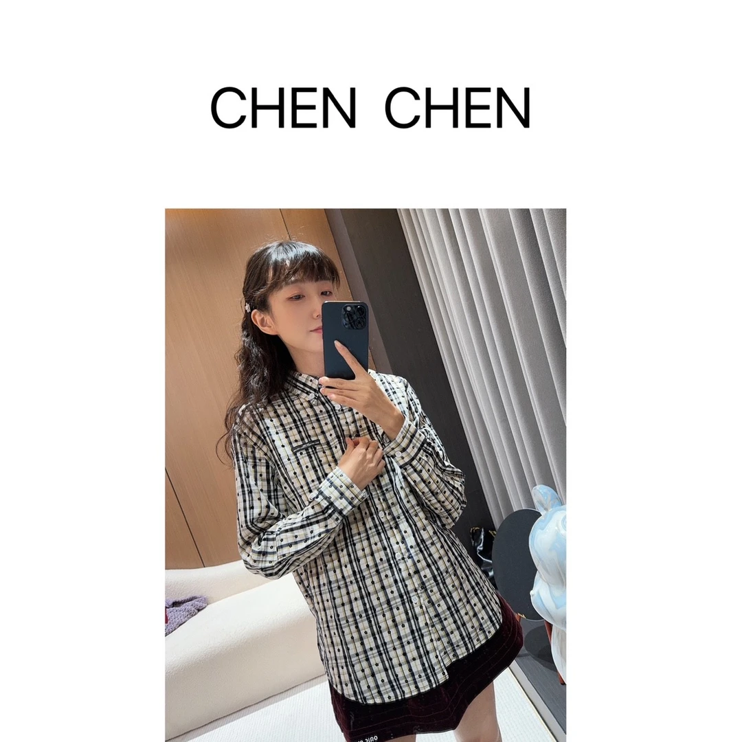 小花格子衬衫-524747