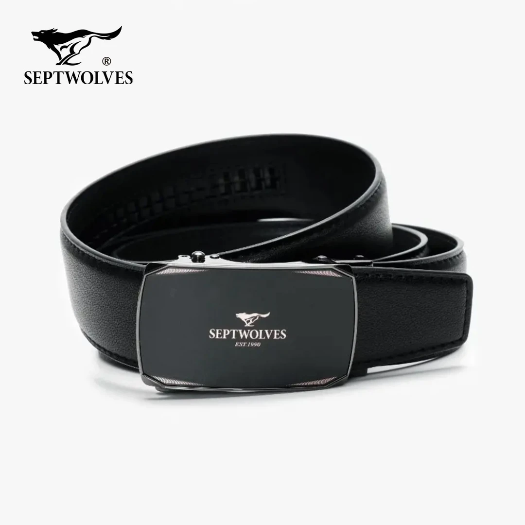 七匹狼男士真皮皮带经典商务休闲狼族生活时尚轻奢自动卡扣腰带