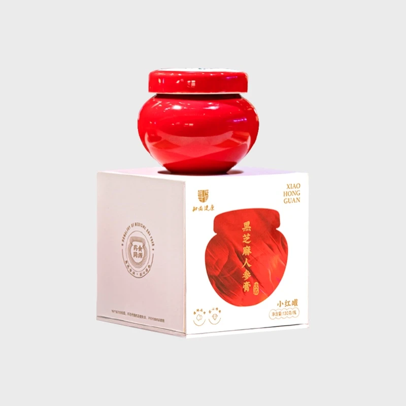 【知嘛甄选】知嘛健康 黑芝麻人参膏130g/罐 小红罐