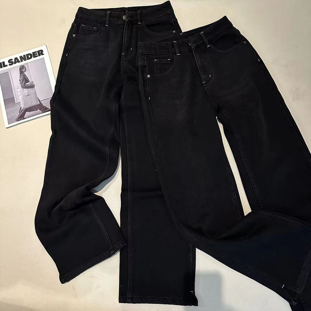 《优麦汇》KH7297冬款加绒水洗牛仔裤显瘦百搭新款裤子