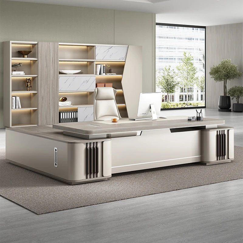 轻奢老板桌椅组合简约现代董事长办公室单人大气班台经理桌子家具