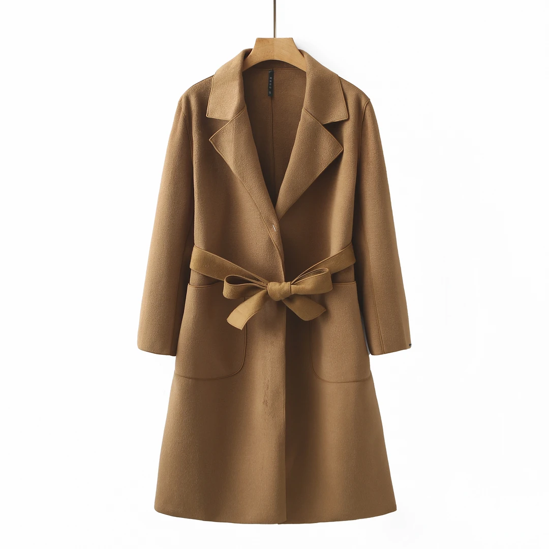 【桃姐宠粉】M1029秋冬季气质百搭呢子大衣毛呢外套女