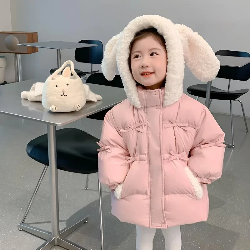 女童棉服冬款2025新款洋气宝宝冬季棉袄冬装保暖加厚外套女孩棉衣