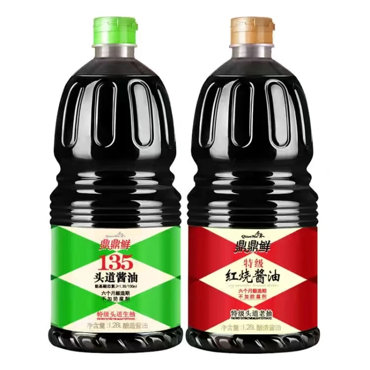 千禾鼎鼎鲜酱油135高鲜特级头道生抽老抽红烧酱油无防腐剂无碘