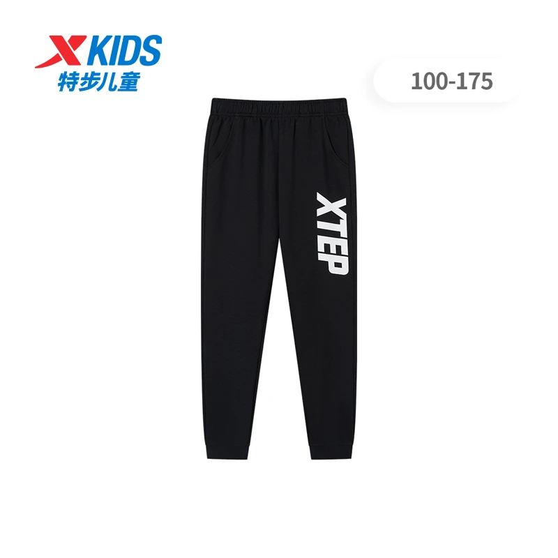 特步儿童秋季运动裤大童休闲舒适时尚百搭防蚊长裤676326639004