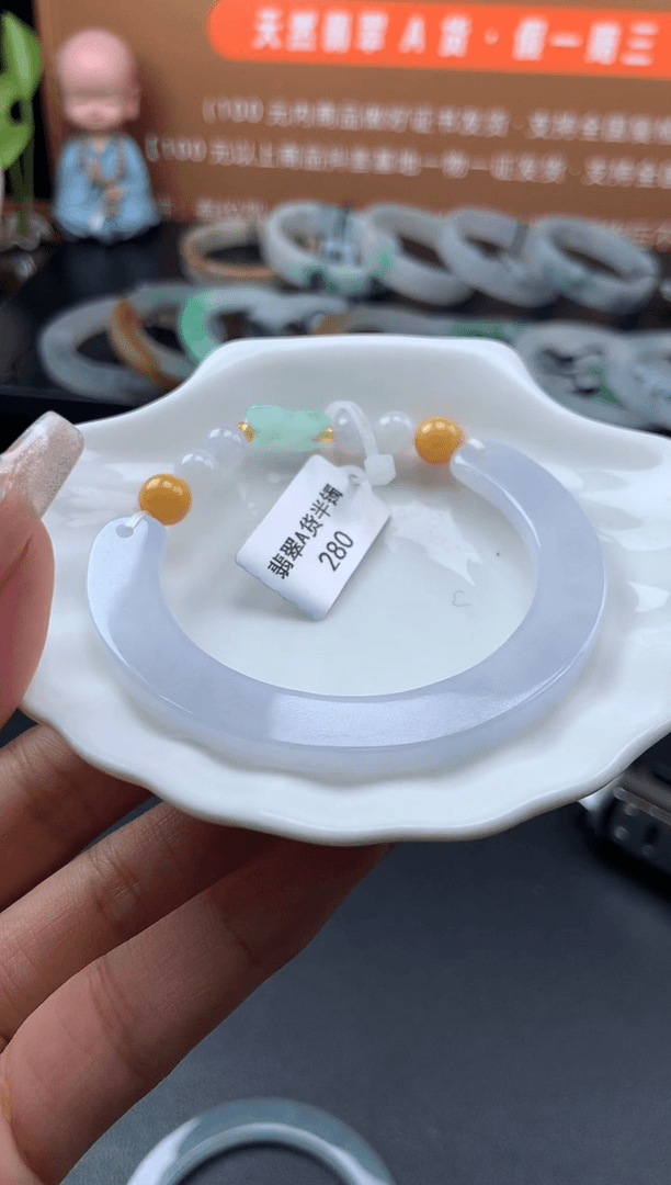【闪购商品】翡翠手镯（开口镯）未镶嵌半镯