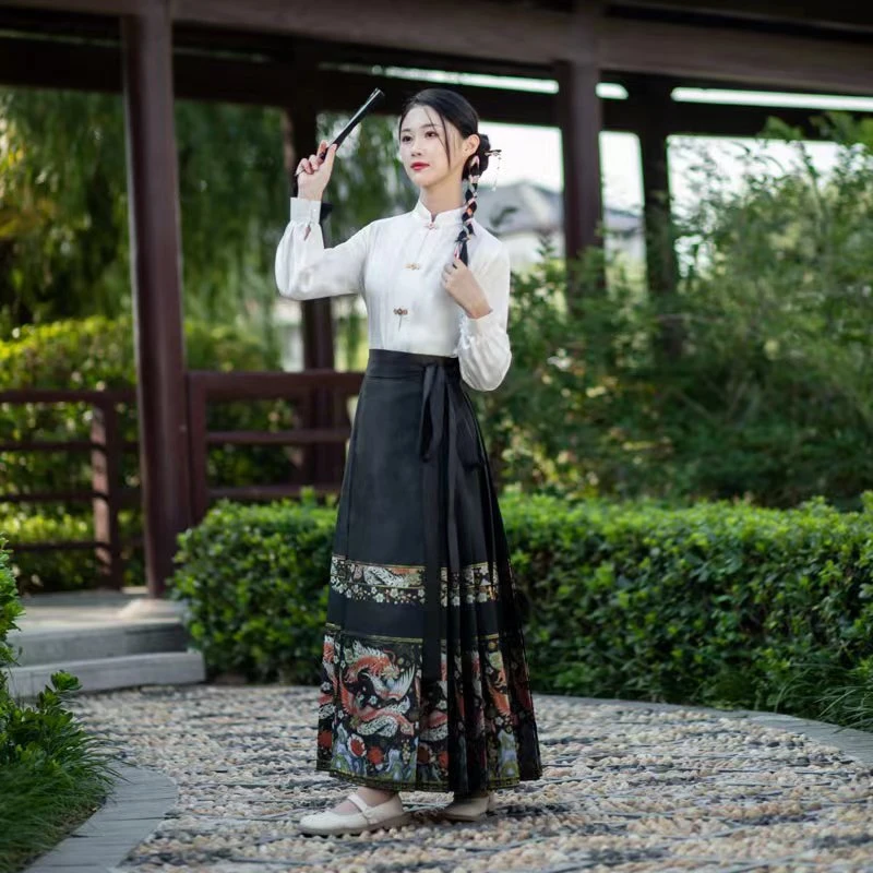 云杉织婳【凤舞华韶】马面裙日常通勤改良大码原创汉服女夏季显瘦