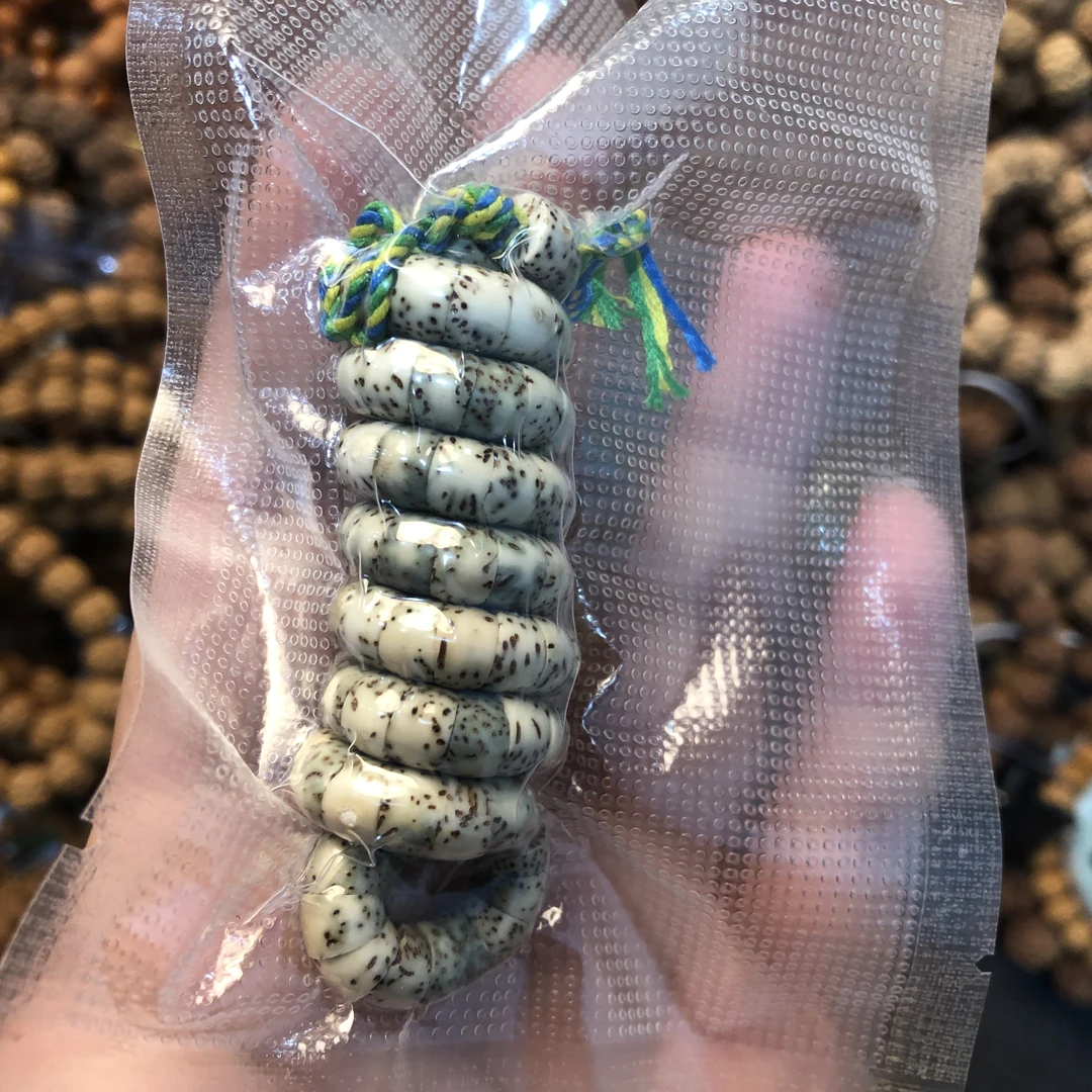 星月大肠手串108*7nm绿幽灵正宗海南星月菩提籽精品文玩佛珠手串