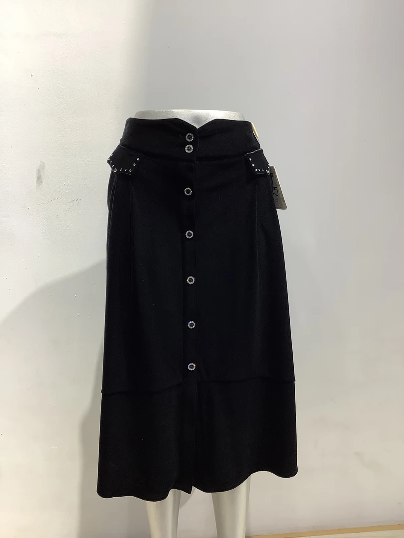 秀巧正品进口丝绒30087休闲A字款底裙