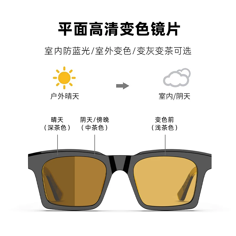 中单新款高清变色板材太阳镜墨镜防紫外线蓝光个性时尚眼镜ZD2425