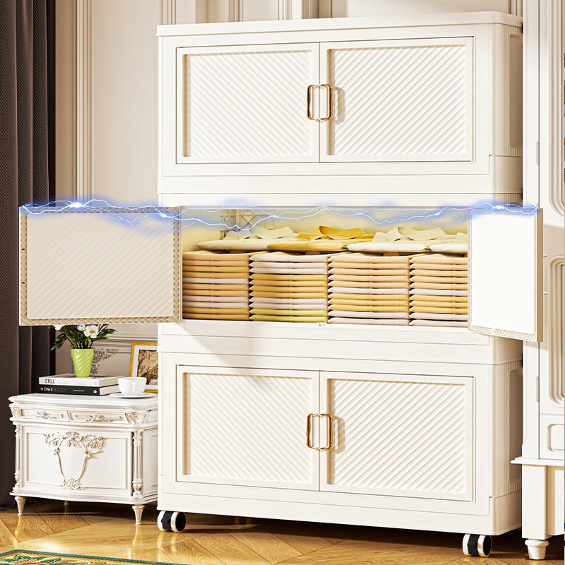 大容量100面宽免安装折叠收纳柜家用储物抽屉卧室棉被储物收纳柜