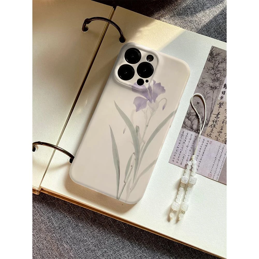 兰花新中式苹果14promax/13pro小众12手机壳iPhone14plus国潮男女