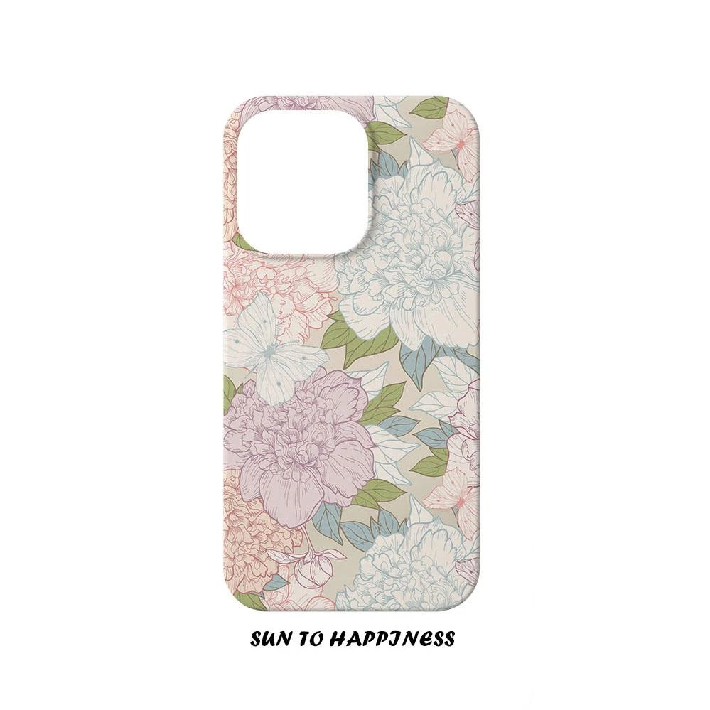 保护壳菲林iphone14plus13pro12mini日韩艺术花园磨砂全包大孔INS