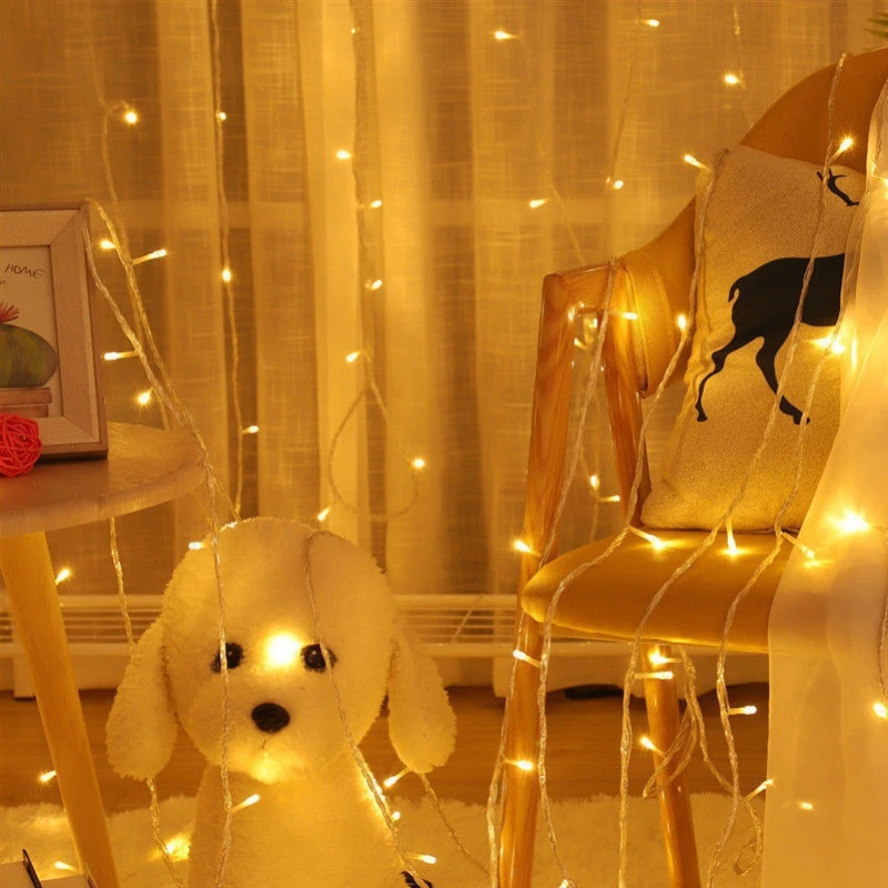 LED满天星户外氛围灯串太阳能智能防水室外防冻灯串七彩灯串