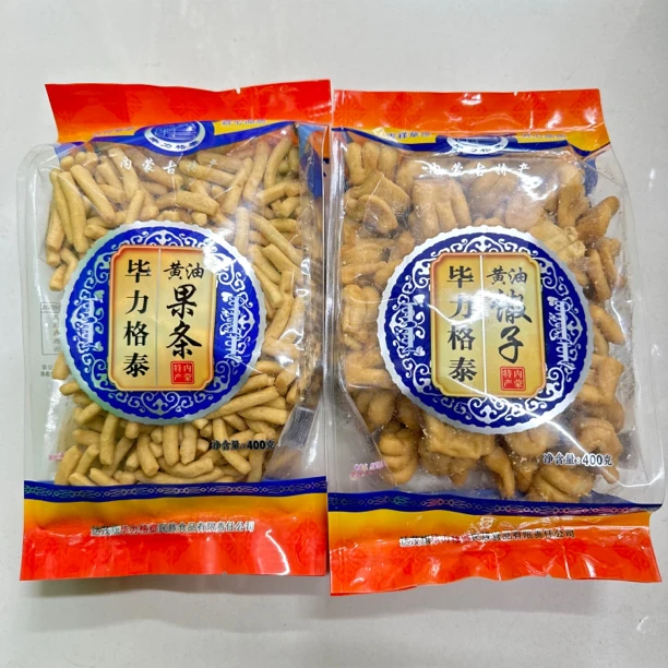内蒙古特色美食毕力格泰黄油果条黄油馓子