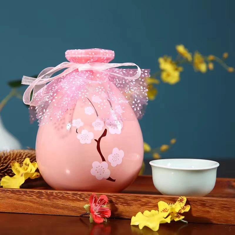 【中通惠选】玛丽雅桃花酿青梅酒女士甜酒高颜值网红果酒陶瓷装750ml