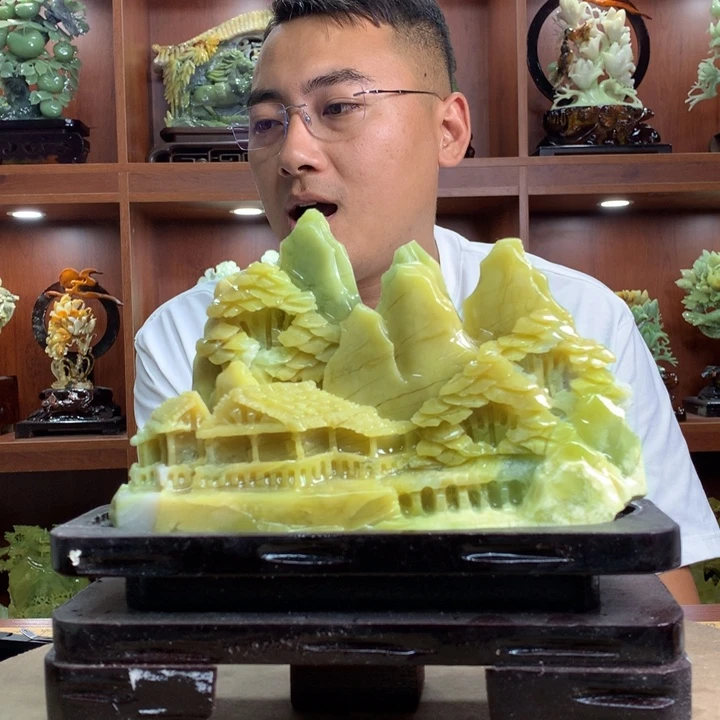 【闪购商品】蛇纹石玉（覆膜）珠宝奇石未镶嵌杜*立