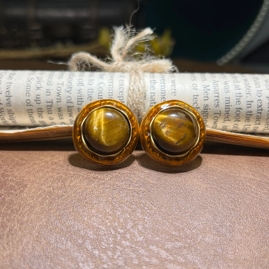 合金耳饰 1943 高级法式耳钉设计师款小众耳环vintage中古耳饰品