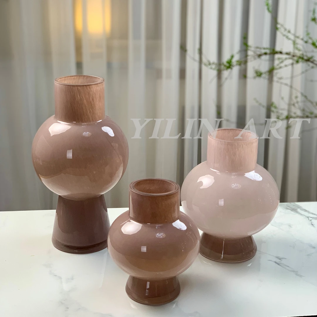 玉玲珑丨法式高级感玻璃花瓶客厅轻奢花瓶中古花瓶花瓶轻奢高级感