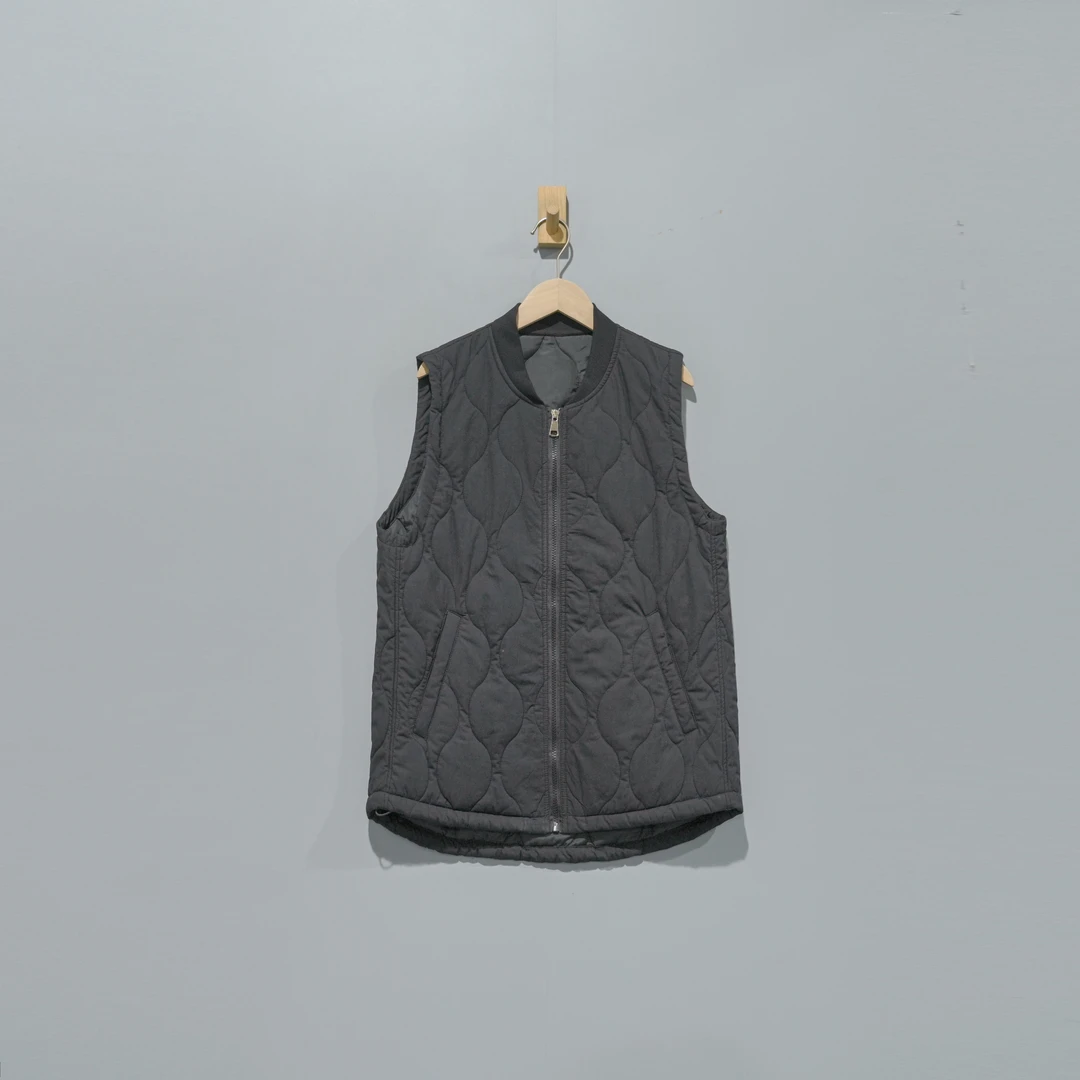 【且听风吟】0611362文艺棉棒球领葫芦绗线保暖棉马甲衣长72胸围108