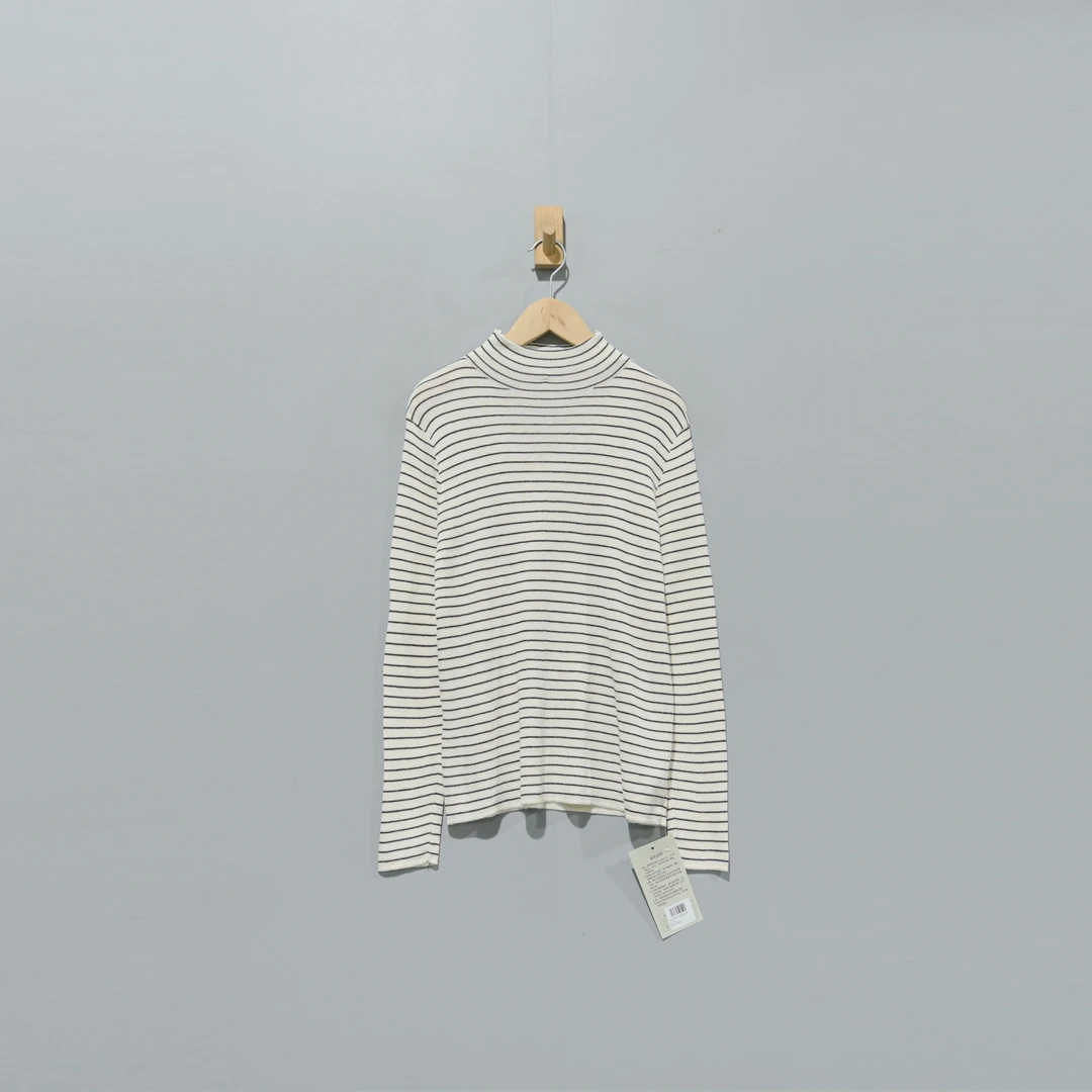 【且听风吟】0611303色织羊毛条纹半高领软糯打底衫 衣长60 胸围90