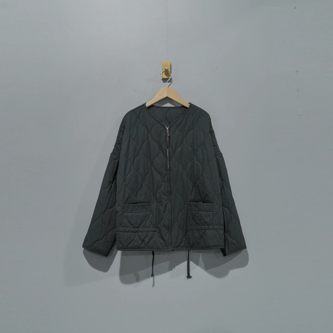 【且听风吟】0512094文艺棉拉链抽绳葫芦绗线保暖棉服衣长64胸围150