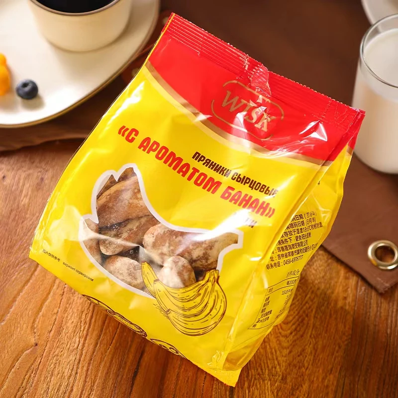 俄罗斯原装进口WISK香蕉味光头饼500克