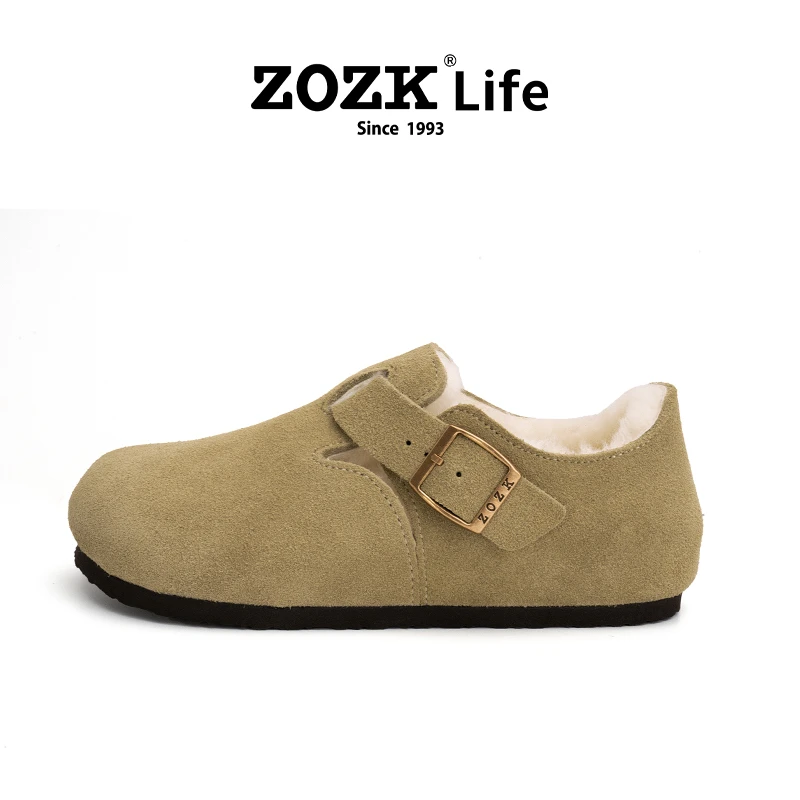 【欧若风】博肯鞋女款2024爆款勃肯鞋半拖毛毛半拖出门勃肯鞋厚底