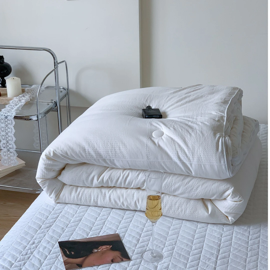 A类秋冬春单双人51%大豆蛋白纤维加厚子母被二合一双胎被四季可用