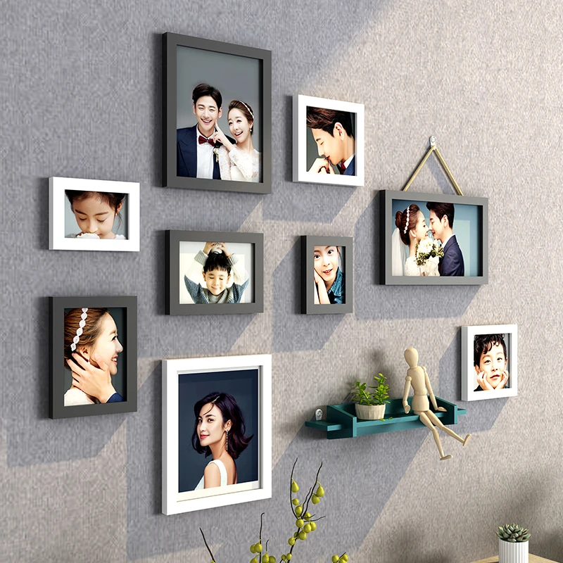 照片墙相框挂墙组合墙上创意相册墙不规则客厅相片墙面装饰背景墙