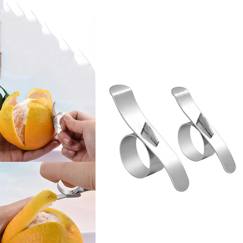 430剥橙子器 创意剥橙器不锈钢指环开橙蜗牛水果削皮器可爱优质