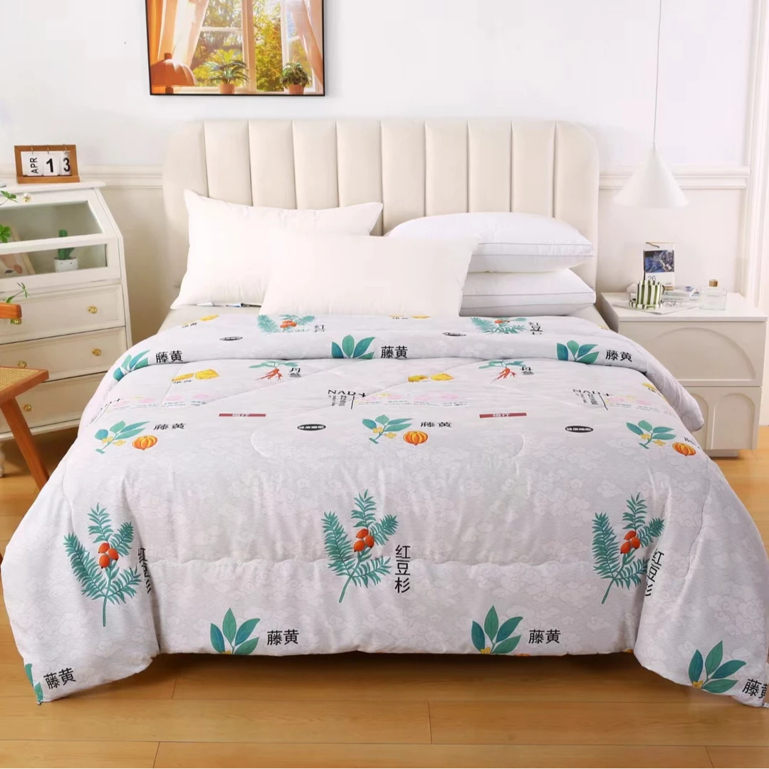 丹参藤黄红豆杉印花养生被